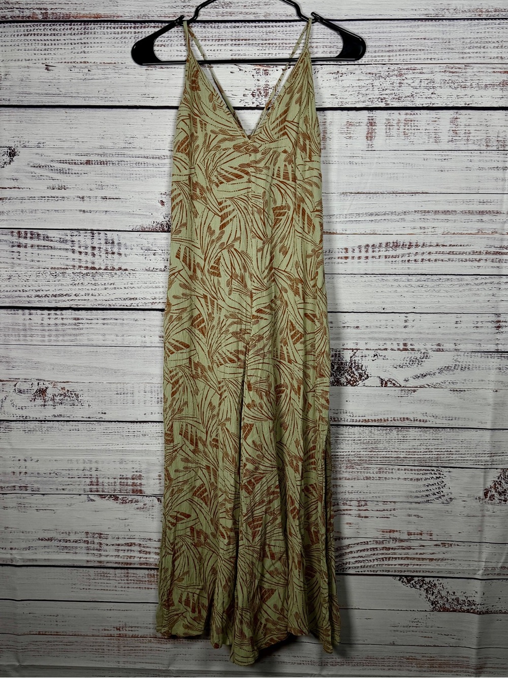 O’Neill Jace Leaf Print Wide Leg Jumpsuit Boho Tropical - Picture 4 of 10
